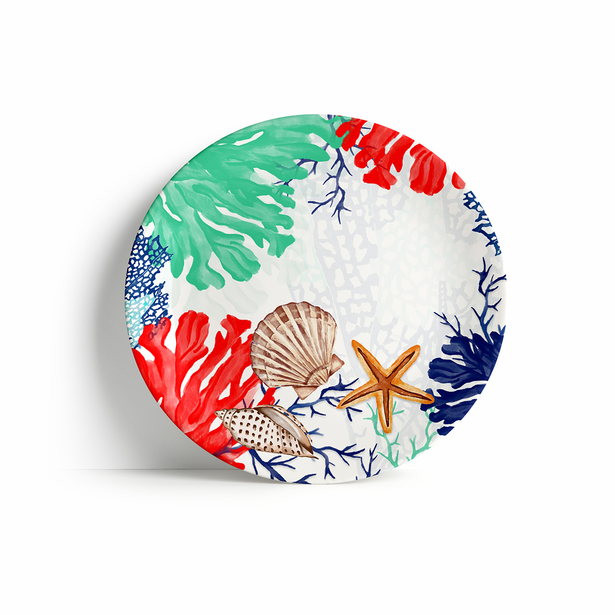 Fern&Co. x Beymen Coral Collection Melamin 4'lü Yemek Tabağı