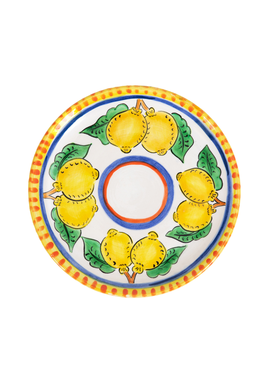 Sicilian Lemon Collection Handmade Seramik Tatlı Tabağı