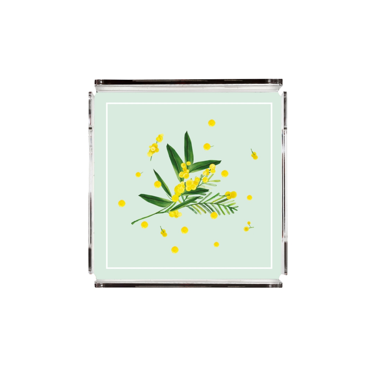Fleur De Mimosa Collection Kare Büyük Tepsi