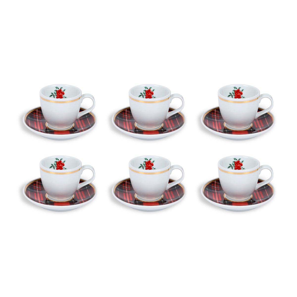 Red Berry Collection 6'lı Türk Kahvesi Seti / Hediye Kutulu