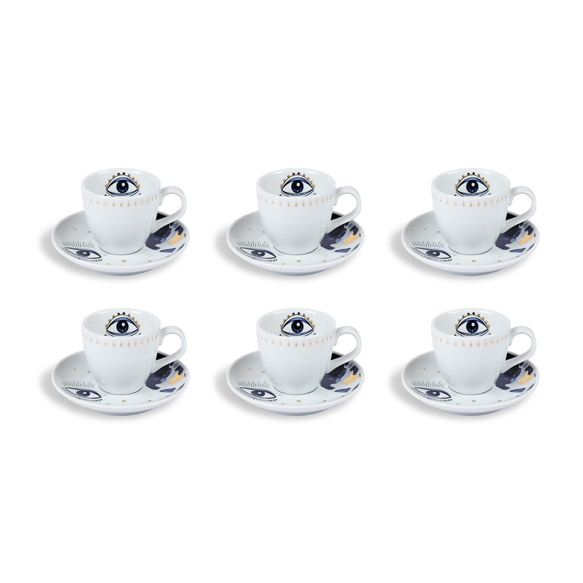 Spirit Eye Collection 6'lı Türk Kahvesi Seti / Hediye Kutulu
