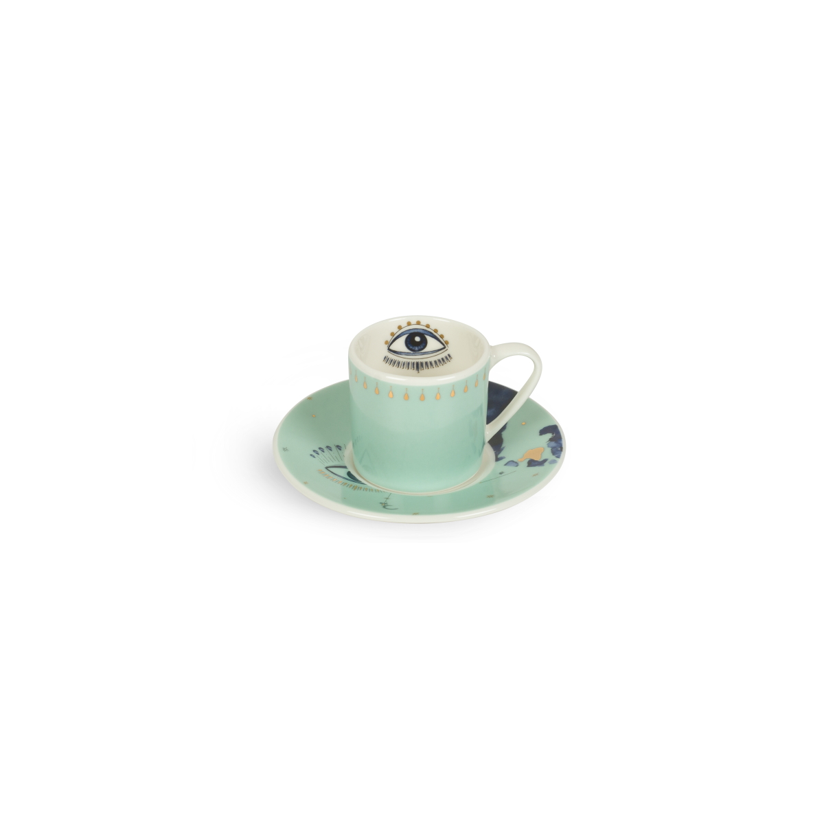 Spirit Eye Collection Colorblock Türk Kahvesi Fincanı