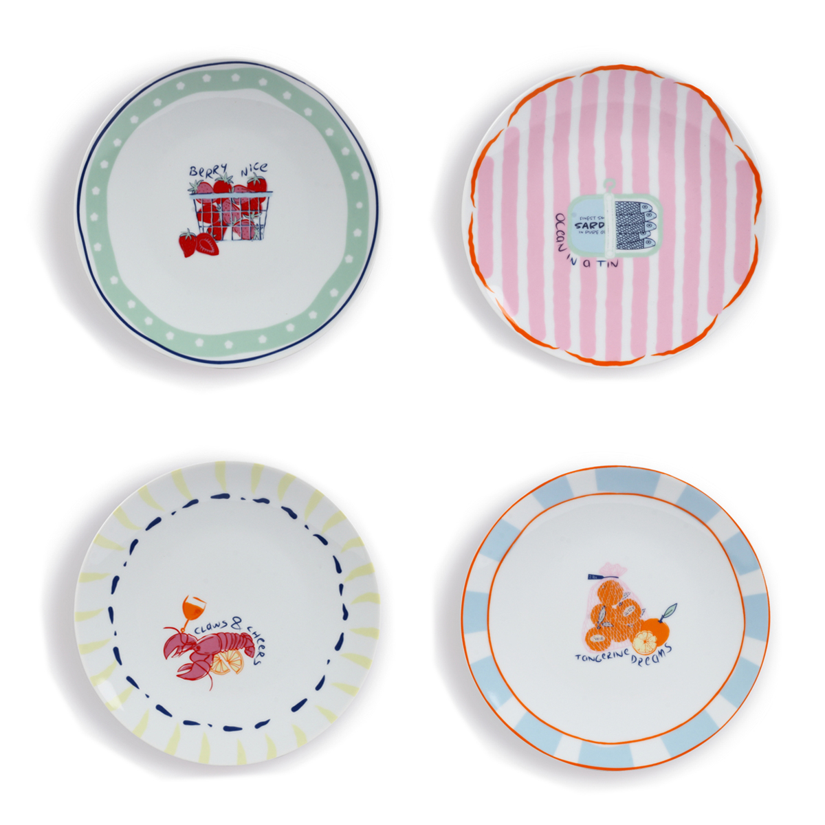Bon App Collection 4'lü Tatlı Tabağı / Kutulu