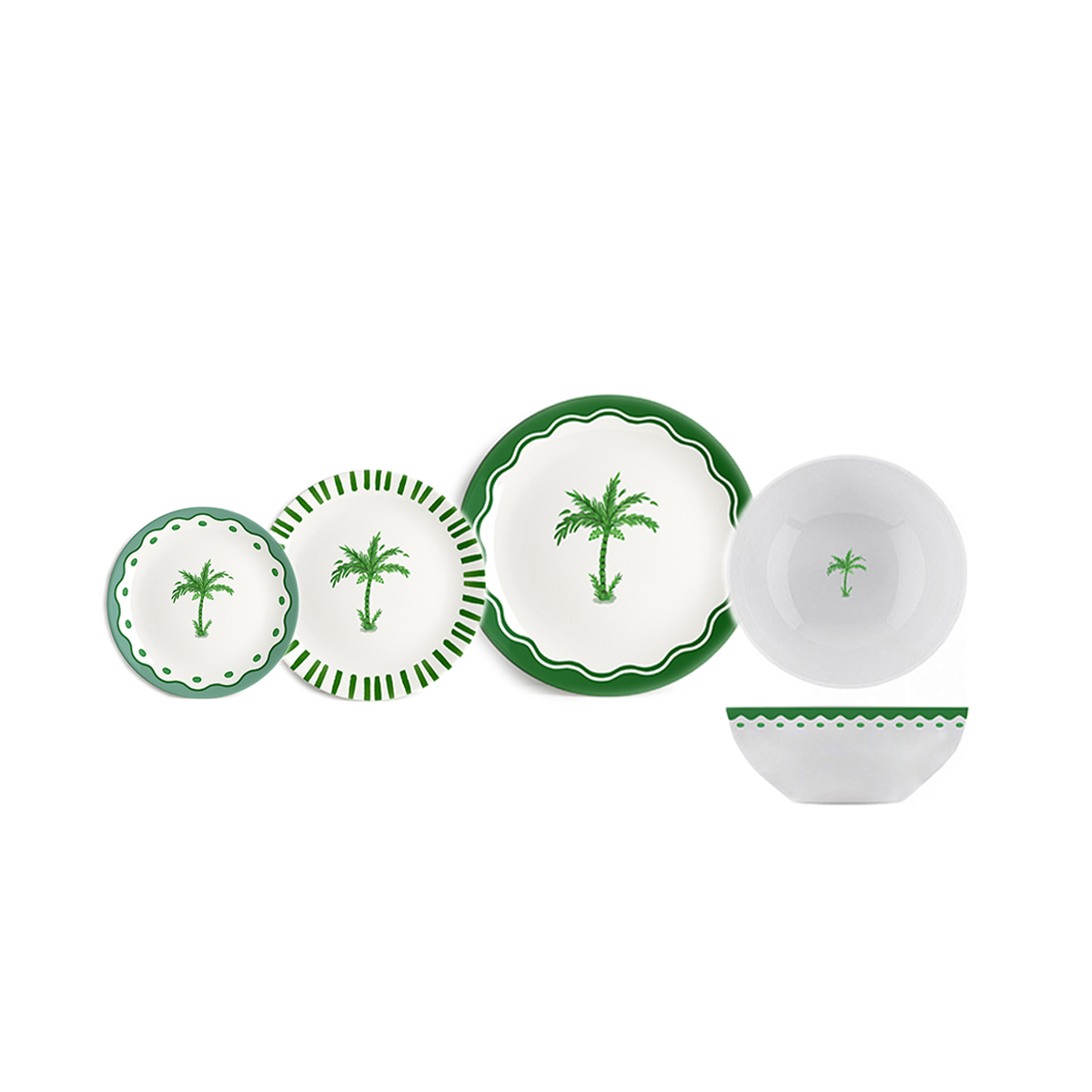 Fern&Co. x Anthropologie The Palm Collection 16 Parça Yemek Takımı