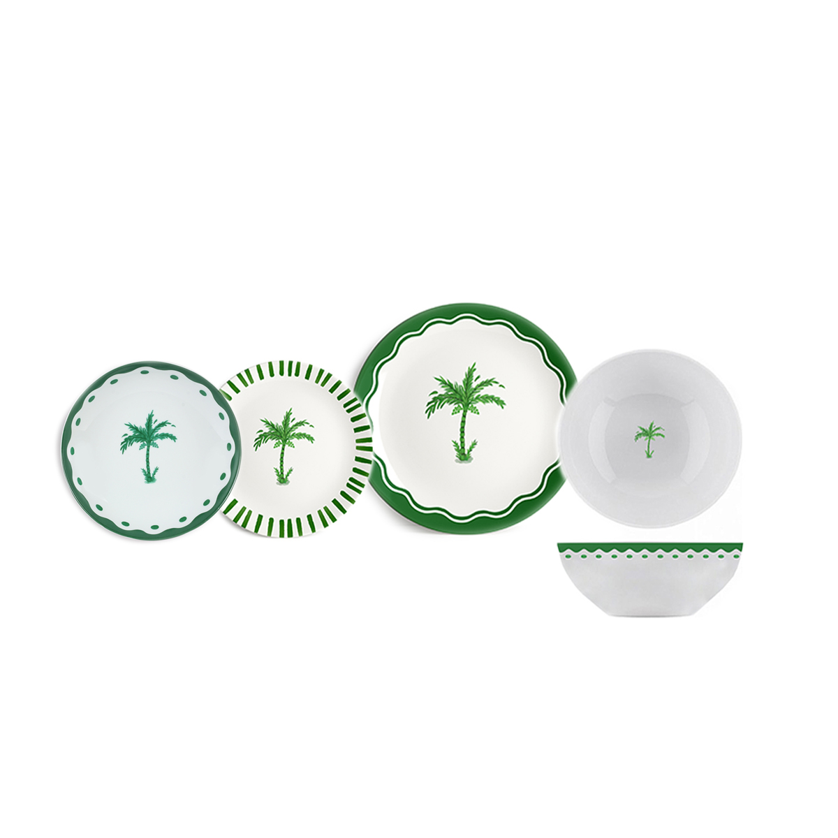 Fern&Co. x Anthropologie The Palm Collection 24 Parça Yemek Takımı